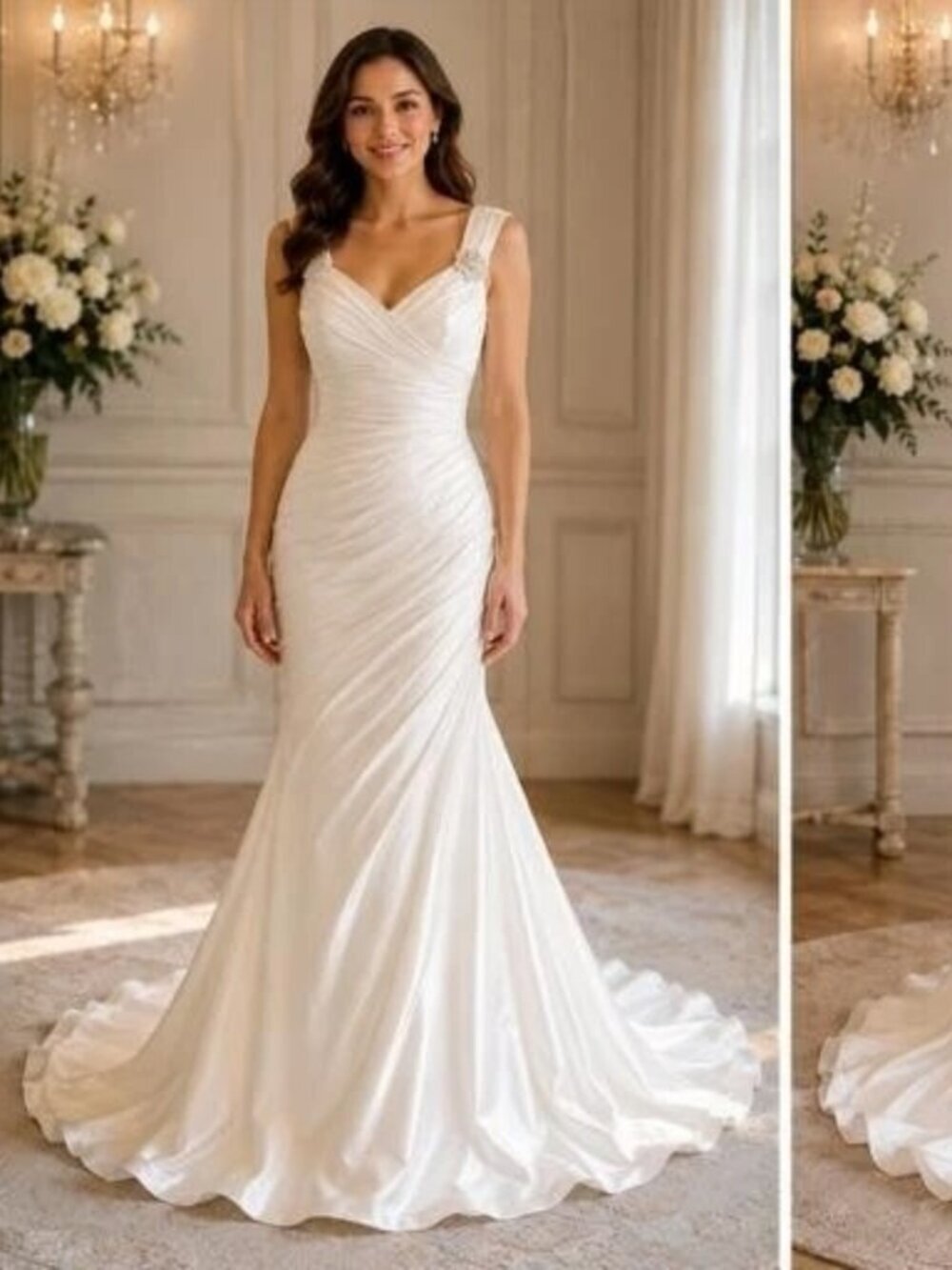 Victoria Jane By Ronald Joyce Ivory Beaded Wedding Gown